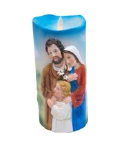 Sagrada Família Luminária Vela 17.5cm - Enfeite Resina - jk distribuidora