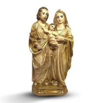 Sagrada Família Para Oratorio Em Gesso Linda 30cm