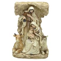 Sagrada família Presépio Natalino Rústico 14x7x23cm Imagem Jesus Resina Decoração Premium - Mabruk Sagrada família Presépio Natalino Rústico 14x7x23cm Imagem Jesus Resina Decoração Premium - Mabruk