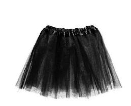 Saia Adulto De Tule Fantasia Tutu Preta 40cm