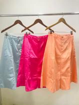 Saia algodão colorida