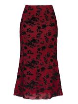 Saia Allegra K Mesh Fishtail floral de cintura alta para mulheres Saia Allegra K Mesh Fishtail floral de cintura alta para mulheres