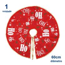 Saia Árvore de Natal Tapete Árvore Decorado 60cm Tamanho Universal Vermelho Dourado HoHoHo Envio Já Saia Árvore de Natal Tapete Árvore Decorado 60cm Tamanho Universal Vermelho Dourado HoHoHo Envio Já