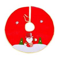 Saia Árvore Natal Rústica Luxo Vermelho Papai Noel 60cm - Casa de Febe Christimas
