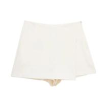 Saia Assimétrica Feminina Casual Chic Estilo Simples Calças Curtas Básicas Femininas
