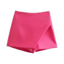 Saia Assimétrica Multicolorida Feminina Moda Casual Elegante Primavera Verão