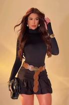 Saia Babado Moda Feminina Look Rodeio Balada