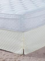 Saia Babado Para Cama Box Casal Padrão Matelada Com Detalhes Palha