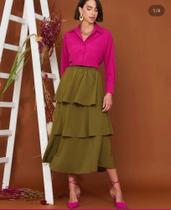 Saia Babado Tamanho M Saia Babado Tamanho M