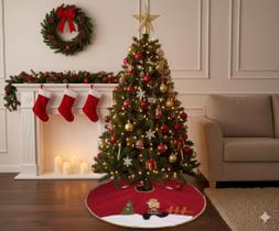Saia Base Tapete De Árvore De Natal Tecido Enfeite 60cm Saia Base Tapete De Árvore De Natal Tecido Enfeite 60cm