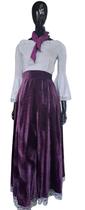 Saia Blusinha e lenco de prendas branco com roxo Saia Blusinha e lenco de prendas branco com roxo