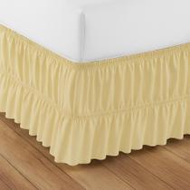 Saia Box Ajustável para Cama Box Casal, Queen e King Size Duplo Elástico Reforçada Decoração