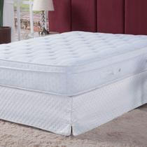 Saia Box Beatriz Solteiro Matelada com Laço 1 Peça Branco - Lux Enxovais