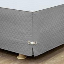 Saia Box c/ Pingente King 40cm Altura Matelassê Cama Box