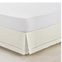Saia Box Cama Queen Size Algodão Percal 200 Fios Ponto Palito