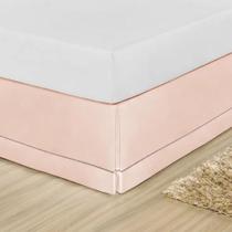 Saia Box Cama Queen Size Algodão Percal 200 Fios Ponto Palito