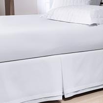 Saia Box Casal King Glass 200 Fios 100% Algodão 01 Peça - Branco