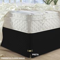 Saia Box Casal King Matelada Box Bau Com Pingente Luxo Moderna Cama