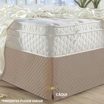 Saia Box Casal King Matelada Box Bau Com Pingente Luxo Moderna Cama