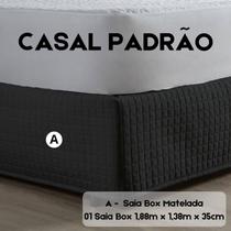 Saia Box Casal Padrão Matelado Ultra Quadriculada Saia Cama Box Matelassê Ultrassônico