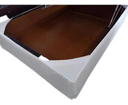 Saia Box Casal Queen Branca Matelassado Serve Para Cama Baú