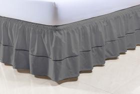 Saia Box Colchão Casal 1,38m X 1,88m X 30cm 100% Algodão 2 Elásticos Cinza Saia Box Colchão Casal 1,38m X 1,88m X 30cm 100% Algodão 2 Elásticos Cinza