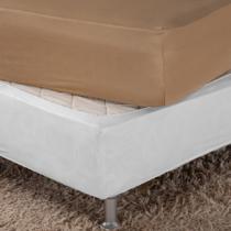Saia Box Fit Cama de Casal Capa com Elástico Malha Helanca se Ajusta ao Box 1 pç