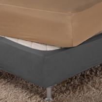 Saia Box Fit Cama de Casal Capa Elástica Malha Gel Lisa 1 Peça Cinza