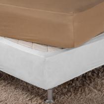 Saia Box Fit Solteiro Capa Cama Box Elástico Malha 1 Pç Lisa