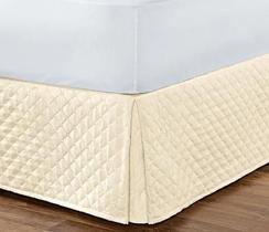 Saia Box Matelada Casal King - Palha Saia Box Matelada Casal King - Palha