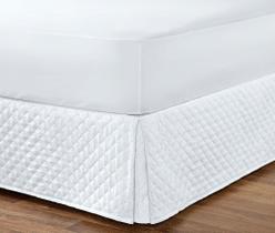 Saia Box Matelada Para Cama Casal Padrão 01 Peça Branco - Enxovais aquarela