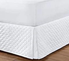 Saia Box Matelada Solteiro - Branca Saia Box Matelada Solteiro - Branca