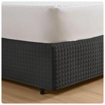 Saia Box Matelada Tamanho Queen 1,98m x 1,58cm Preto Saia Box Matelada Tamanho Queen 1,98m x 1,58cm Preto