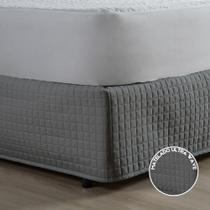 Saia Box Matelada Tamanho Solteiro 1,88m x 88cm Cinza