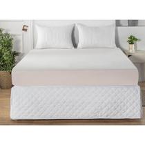 Saia Box Matelasse Solteiro Branca Niazitex