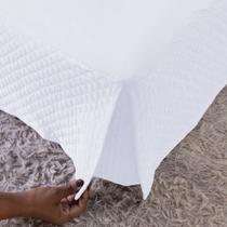 Saia Box Matelasse Ultrassonico Queen Size Várias Cor Branco