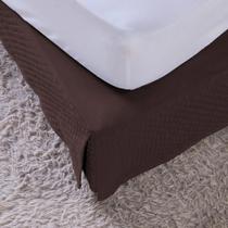 Saia Box Matelasse Ultrassonico Queen Size Várias Cor Tabaco