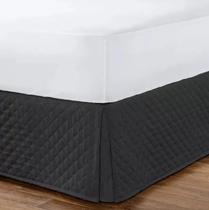 Saia Box Para Cama Casal King Grande Matelada Preta