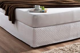 Saia Box Para Cama Casal Queen Branca Matelada Com Elástico