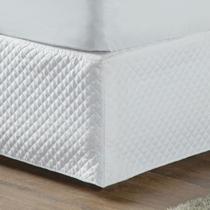 Saia box para cama King Matelada Quadriculada 150 Fios Eví Decor