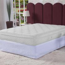 Saia Box Quebec Cama Casal Matelada 1 Peça Branco