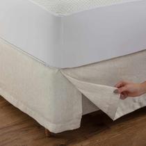 Saia Box Queen Linho Natural Kacyumara