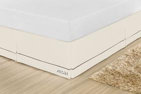 Saia Box Solteirão com Ponto Palito Percal 200 Fios 100% Algodão