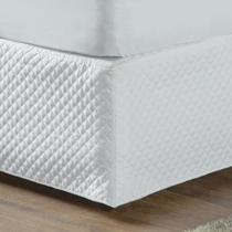 Saia Box Solteiro Basic Matelada 100% Poliéster - Branco Saia Box Solteiro Basic Matelada 100% Poliéster - Branco