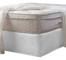 Saia Box Solteiro Matelassê Ultrassônico Com Elástico Branco