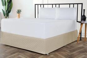 Saia Box Solteiro Matelasse Ultrassonico Várias C Cáqui