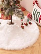 Saia Branca Da Árvore De Natal 80cm Tapete De Pele Sintética - L.F.Store