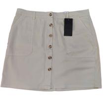 Saia Brim com Botões Plus Size 101010 Saia Brim com Botões Plus Size 101010