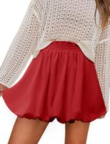 Saia Bubble para mulheres, boho, cintura alta, babados, fofos, casuais, elegantes, minissaias, saia de verão, roupa de skatista, vermelha XS Saia Bubble para mulheres, boho, cintura alta, babados, fofos, casuais, elegantes, minissaias, saia de verão, roupa de skatista, vermelha XS