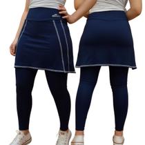 Saia Calça Fitness Evangélica Poliamida Uv50+ Cintura Alta Academia Ginastica
